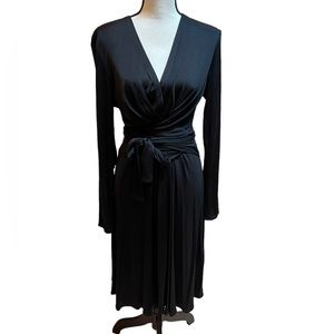 Tory Burch Black Long Sleeve Silk Dress